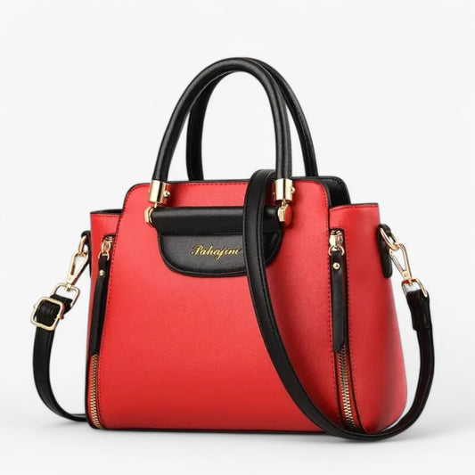 Chique Handtas met Contrastkleuren – Stijlvol & Functioneel