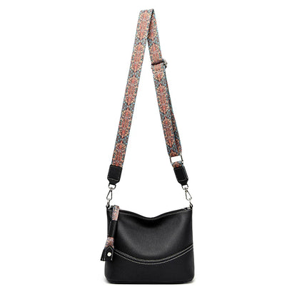 Schoudertas & Crossbody Bag – Zwart | Dames Handtas met Brede Band