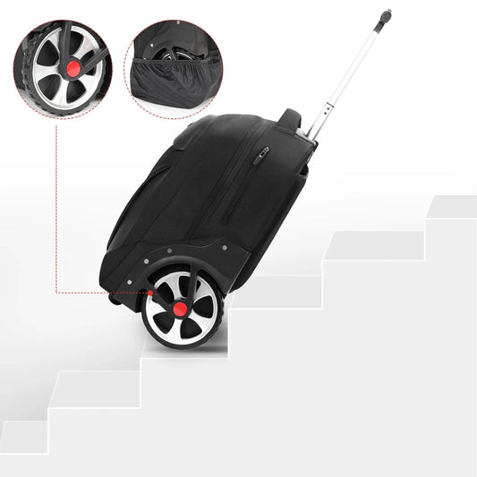 Trolley Rugzak met Trapklimwielen – Laptopvak – Waterdicht & Duurzaam – 35L – Voor School, Reizen & Werk