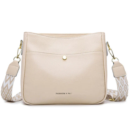 Dames Schoudertas met Brede Strap – Stijlvolle Crossbody Tas met Ruime Vakken