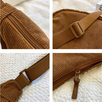 Corduroy Crossbody Tas – Trendy, Licht & Comfortabel
