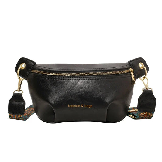 Leren Crossbody Heuptas – Luxe Schoudertas met Brede Band