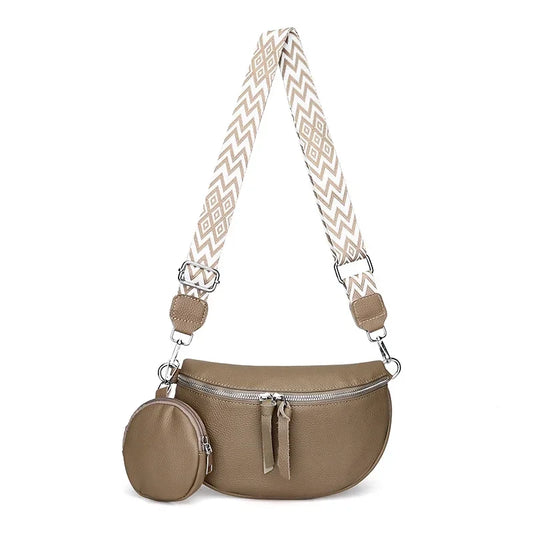 Elegante Crossbody Tas – Schoudertas met Gevlochten Strap & Extra Coin Pouch