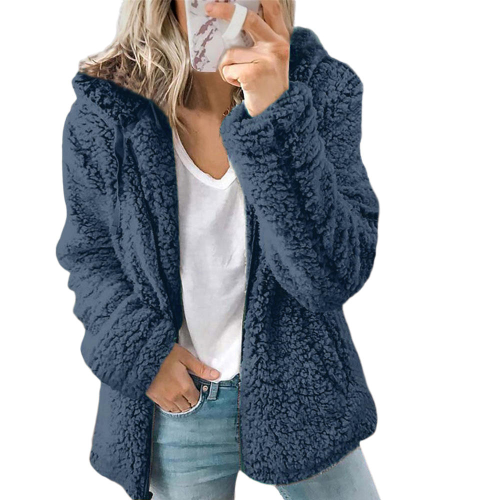 Teddy Jas Dames – Warme Fluffy Fleece Jas met Capuchon