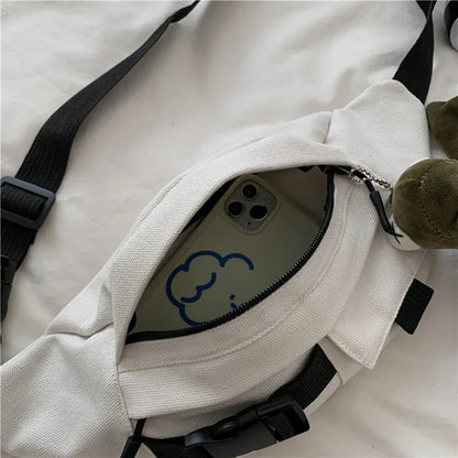 Trendy Crossbody Heuptas met Sleutelhanger – Ruime Schoudertas