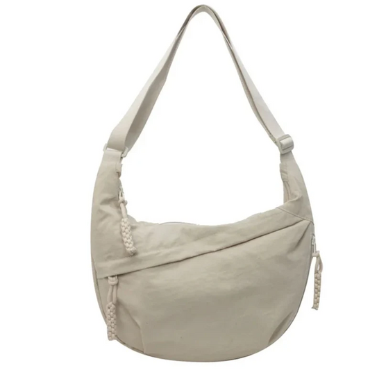 Beige Hobo Crossbody Tas – Ruim, Stijlvol & Comfortabel