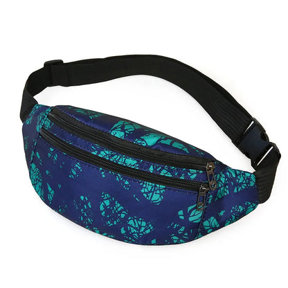 Heuptas met Kleurrijke Verenprint – Verstelbare Crossbody & Festival Tas