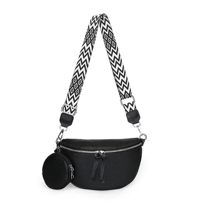 Elegante Crossbody Tas – Schoudertas met Gevlochten Strap & Extra Coin Pouch
