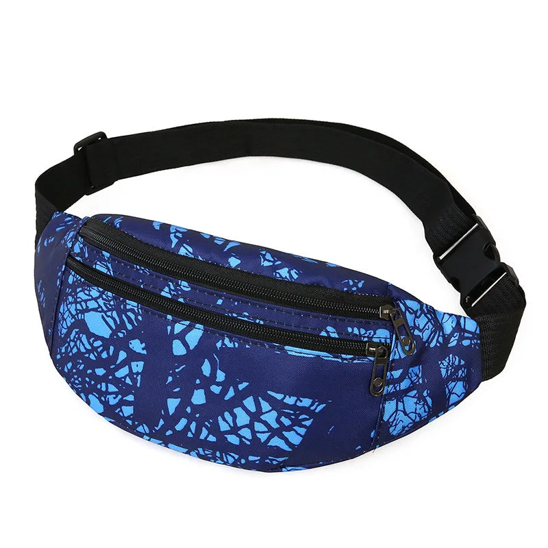 Heuptas met Kleurrijke Verenprint – Verstelbare Crossbody & Festival Tas