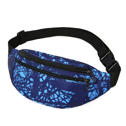 Heuptas met Kleurrijke Verenprint – Verstelbare Crossbody & Festival Tas