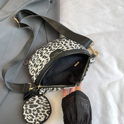 Leopard Print Crossbody & Heuptas – Trendy Panterlook – Verstelbare Band & Mini Pouch