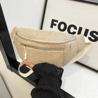 Corduroy Heuptas – Trendy Crossbody Tas voor Dames