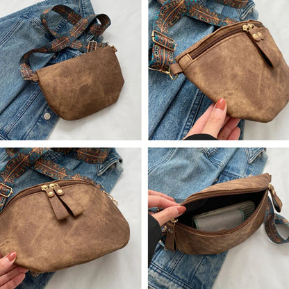 Crossbody Tas met Brede Schouderband – Boho Chic Schoudertas