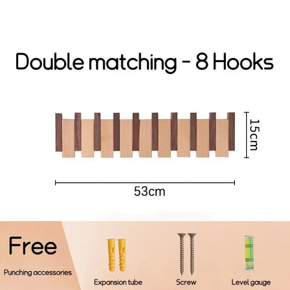 Porte-manteau mural en noyer noir, crochet à vêtements en bois massif, porte d'entrée, porte-manteau, décoration de maison, meubles Ds, livraison directe