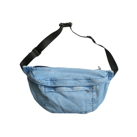 Denim Heuptas – Stoere Crossbody Tas van Spijkerstof met Ruim Vak