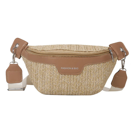 Raffia Crossbody Heuptas – Zomers, Trendy & Comfortabel