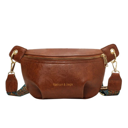 Leren Crossbody Heuptas – Luxe Schoudertas met Brede Band