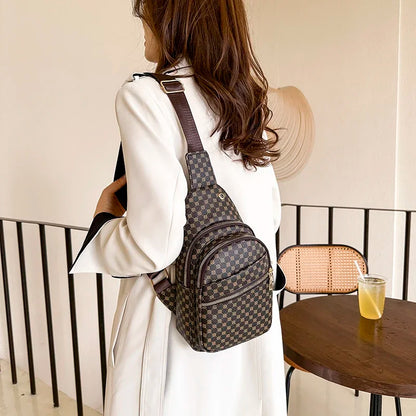 Luxe Ruitpatroon Crossbody Heuptas – Stijlvol & Praktisch