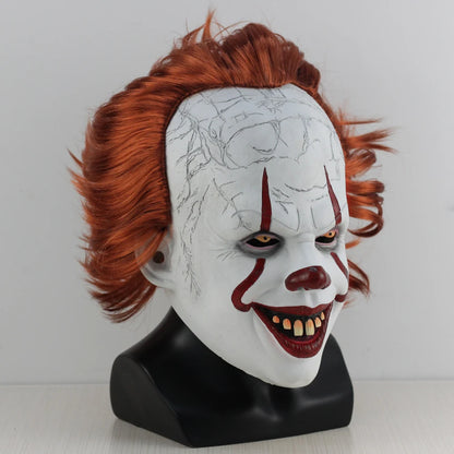 Pennywise Clown Masker – Realistisch Horror Masker met Rood Haar (IT Clown)