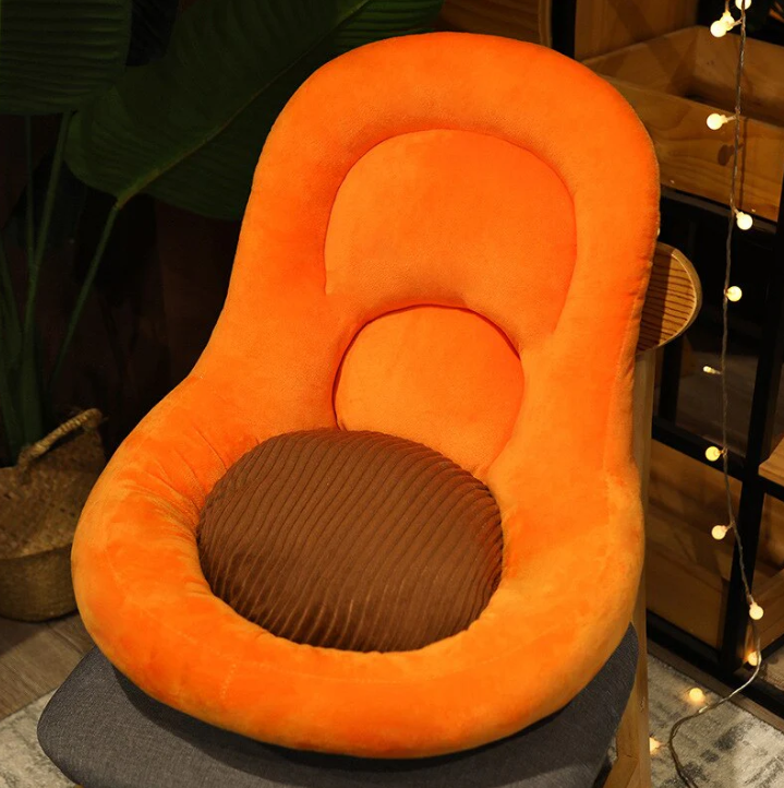 Pluche Stoelkussen met Dierendesign – Ergonomisch Zitkussen met Rugsteun – Verschillende Kleuren