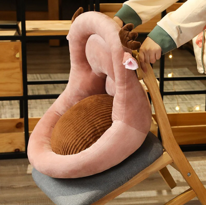 Pluche Stoelkussen met Dierendesign – Ergonomisch Zitkussen met Rugsteun – Verschillende Kleuren