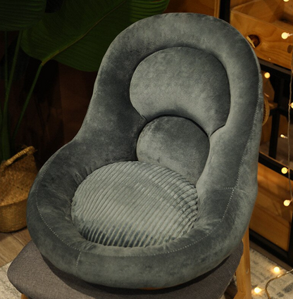 Pluche Stoelkussen met Dierendesign – Ergonomisch Zitkussen met Rugsteun – Verschillende Kleuren