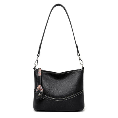 Schoudertas & Crossbody Bag – Zwart | Dames Handtas met Brede Band