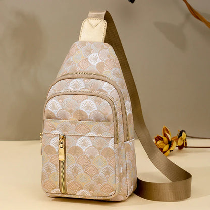 Trendy Schouder Rugtas – Compacte Crossbody Backpack met Patronen