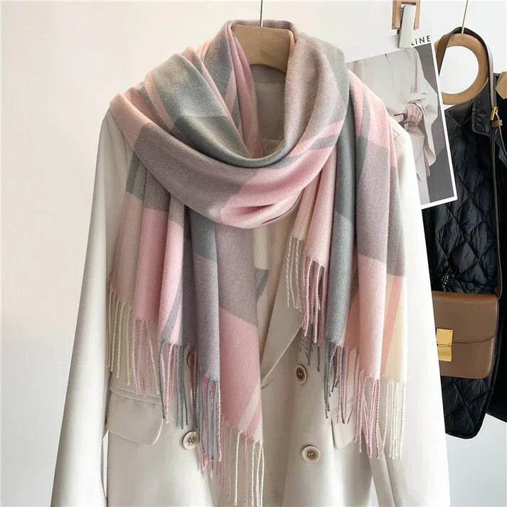 Kasjmier Sjaal met Ruit – Luxe, Tijdloos & Extra Zacht voor Dames