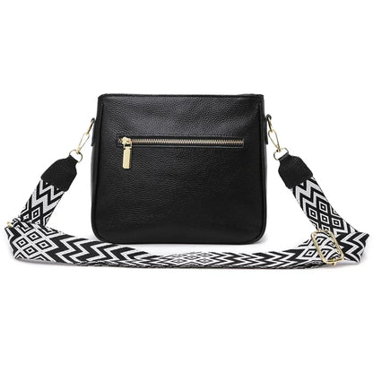 Dames Schoudertas met Brede Strap – Stijlvolle Crossbody Tas met Ruime Vakken