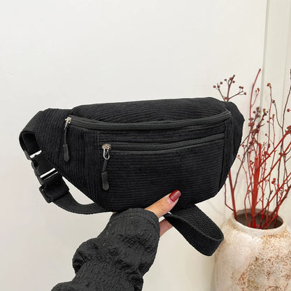 Corduroy Heuptas – Trendy Crossbody Tas voor Dames
