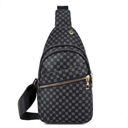 Luxe Ruitpatroon Crossbody Heuptas – Stijlvol & Praktisch