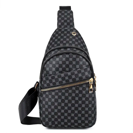 Luxe Ruitpatroon Crossbody Heuptas – Stijlvol & Praktisch