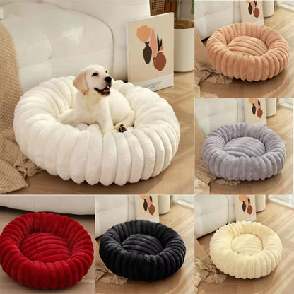 Corduroy Donut Hondenmand & Kattenmand – Zachte Fluffy Huisdiermand