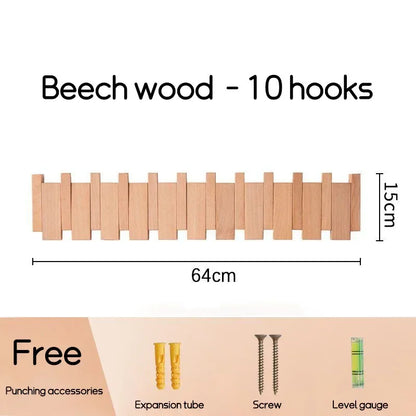 Porte-manteau mural en noyer noir, crochet à vêtements en bois massif, porte d'entrée, porte-manteau, décoration de maison, meubles Ds, livraison directe