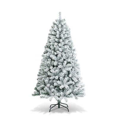 Kunstkerstboom 180 cm – besneeuwde pvc-pvc takken, 600 takken, vuurvertragend
