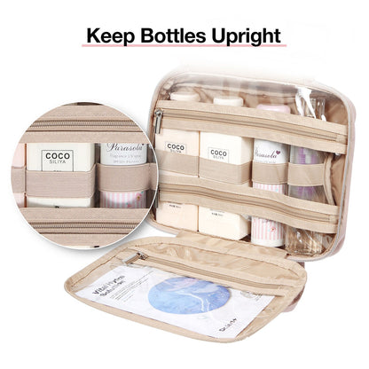Waterdichte Toilettas met Doorzichtige Reisset – Luxe Opberg- & Make-up Tas voor Reizen