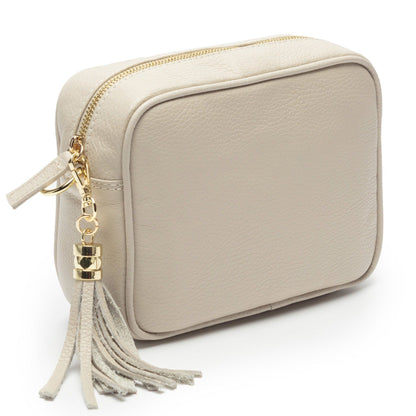 Crossbody Tas Dames – Beige met Brede Schouderband