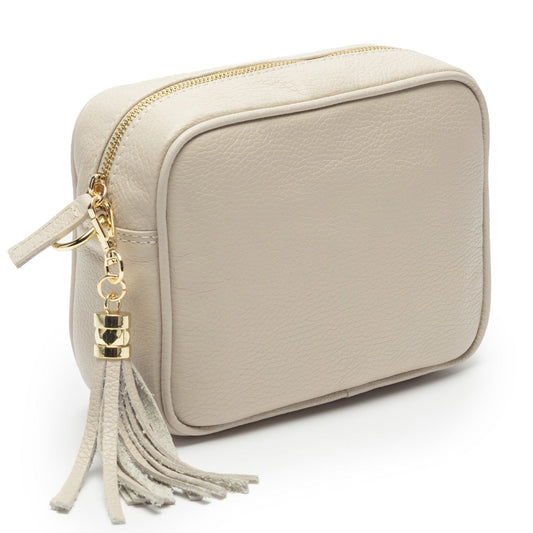 Crossbody Tas Dames – Beige met Brede Schouderband