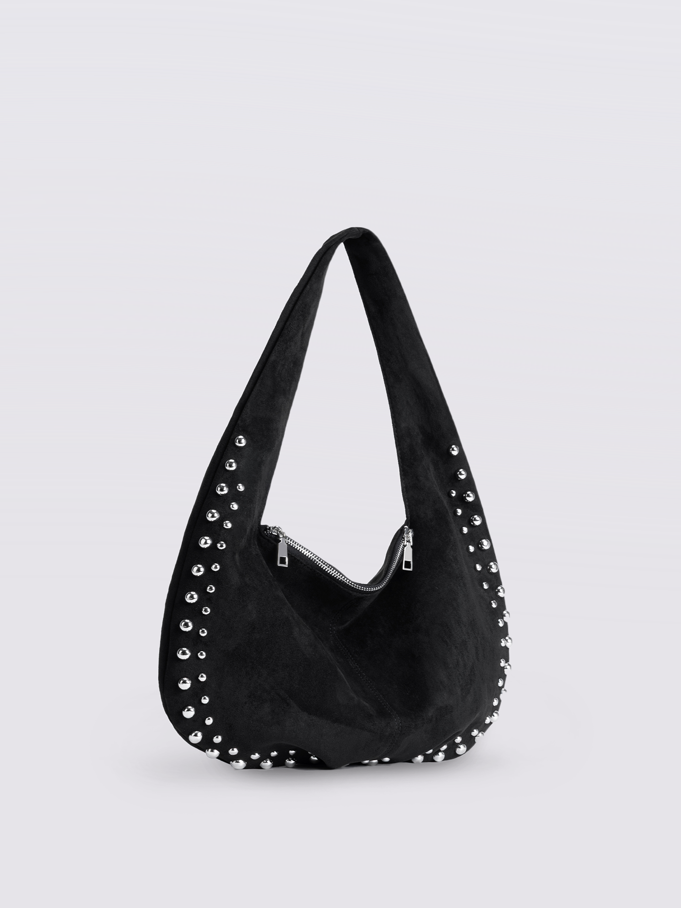 Liorra Vegan Leren Schoudertas Zwart met Studs – Stoer & Stijlvol