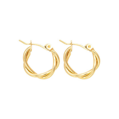Goudkleurige Gedraaide Oorringen – Elegante Twisted Hoops