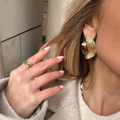 Luxe Gouden Oorbellen – Hypoallergeen & Trendy Statement Sieraad