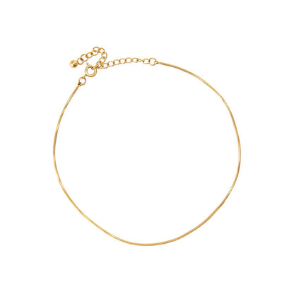 Goudkleurige Enkelband – Minimalistische Snake Chain Enkelketting