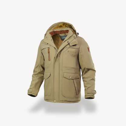 Heren Winterjas met Capuchon – Warme Parka Jas met Bontvoering