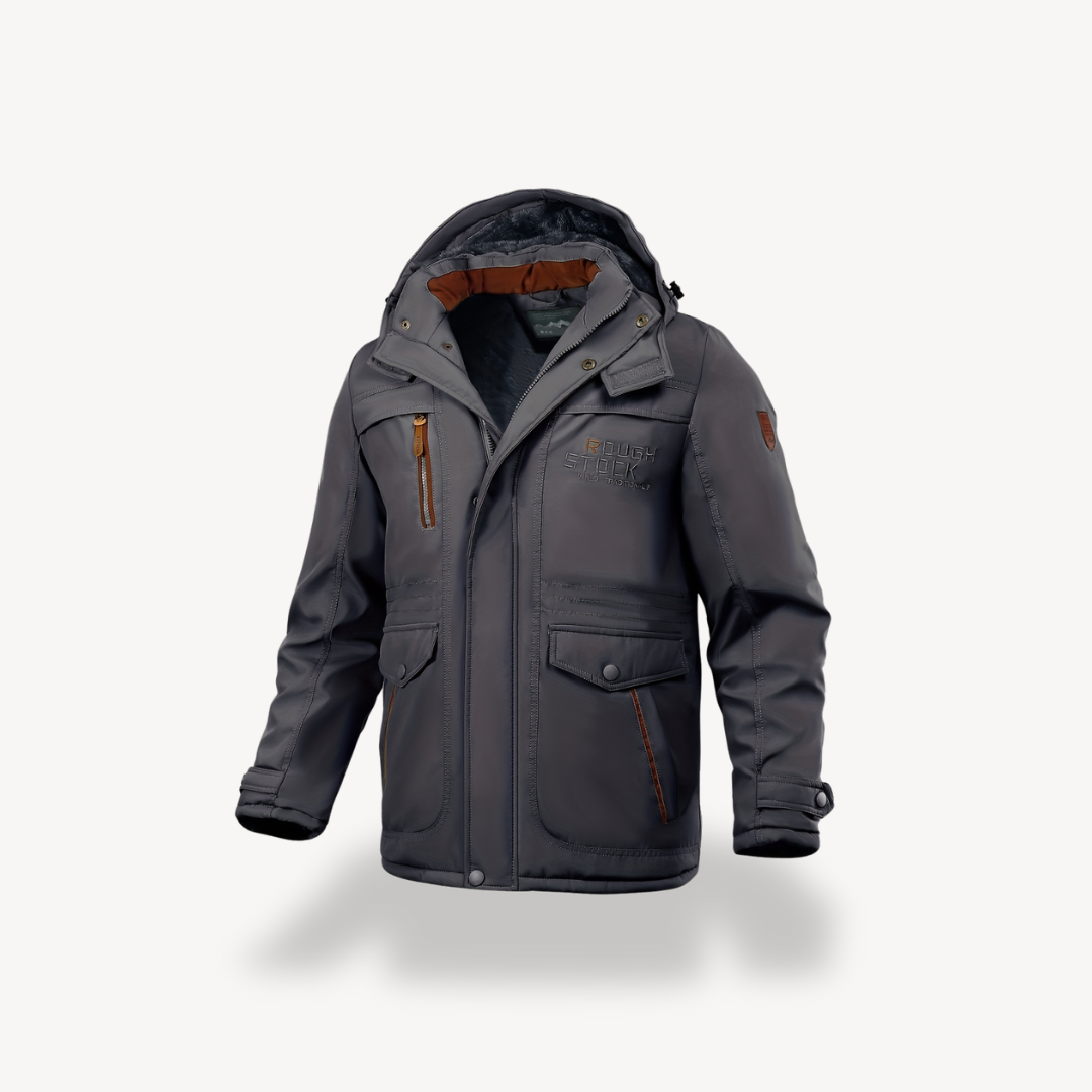 Heren Winterjas met Capuchon – Warme Parka Jas met Bontvoering