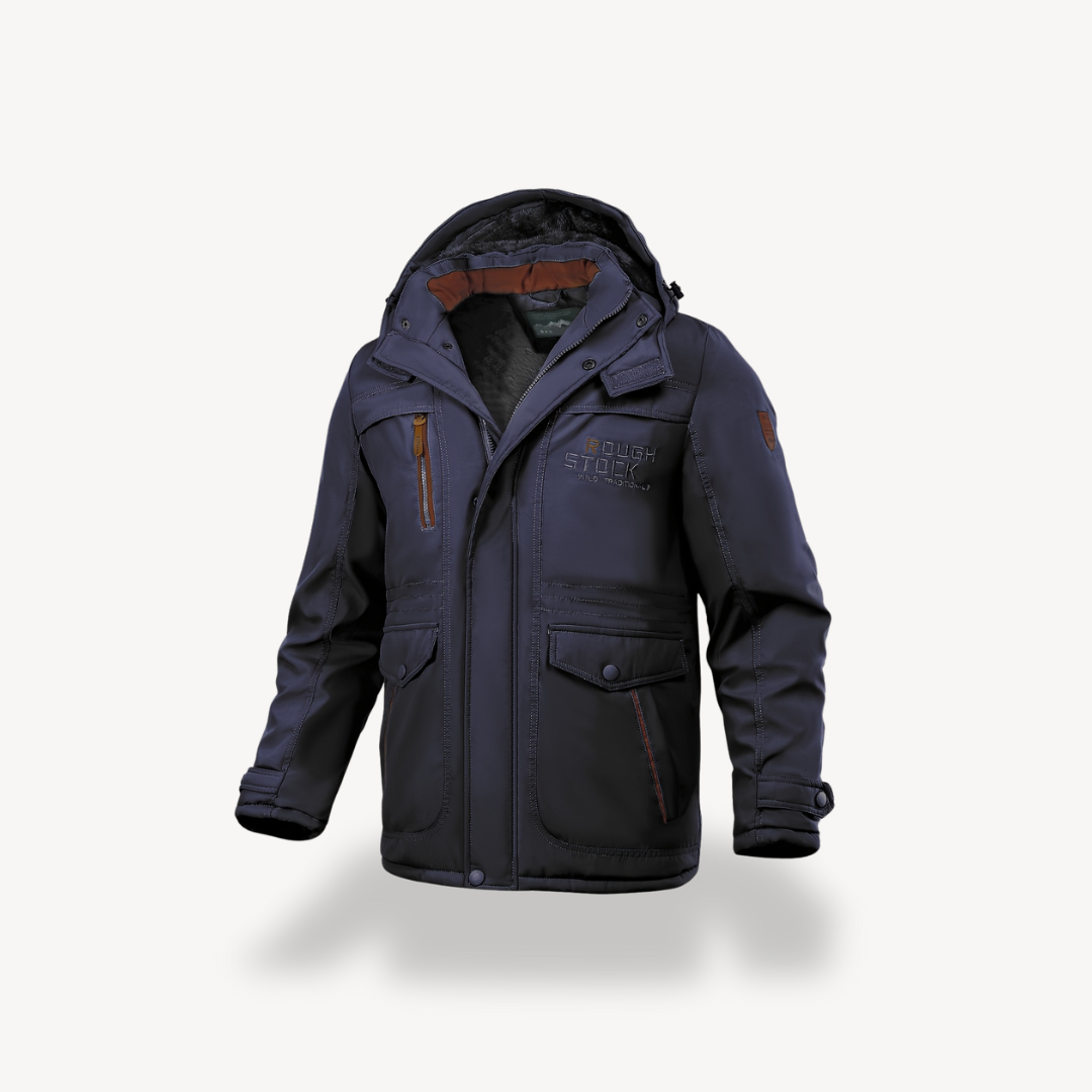 Heren Winterjas met Capuchon – Warme Parka Jas met Bontvoering