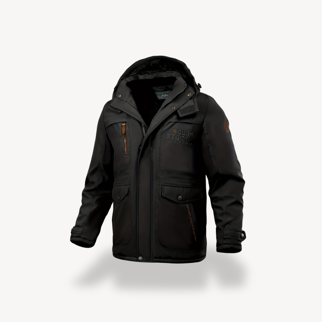 Heren Winterjas met Capuchon – Warme Parka Jas met Bontvoering