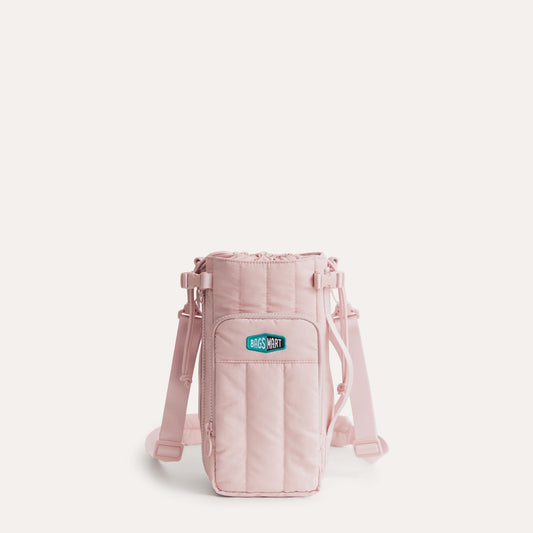 Roze Waterfles Draagtas – Verstelbare Crossbody voor Sport, Reizen & Outdoor