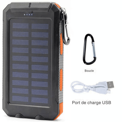 Solar Powerbank – 20.000mAh Draagbare Oplader met Zonnepaneel & LED Lamp