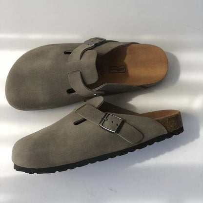 Unisex Suède Instappers met Gesp – Comfortabele Casual Slippers